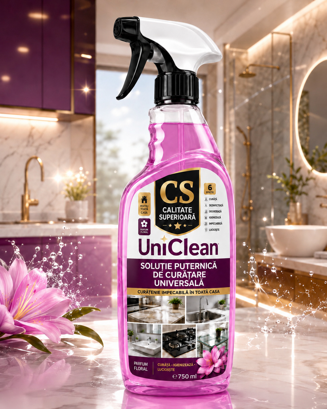 UniClean™ – Soluție Profesională pentru Curățare Intensivă 750ML